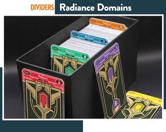RIFTBOUND RADIANCE DOMAIN Color Dividers, League of Legends Separators Tcg Card Game Organizers