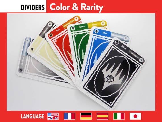 Mtg 28 DIVIDERS COLOR & RARITY Set - Magic the Gathering Tcg Trading Card  Game Separators Collection Sort Deck Box Storage Organisation - Etsy Israel