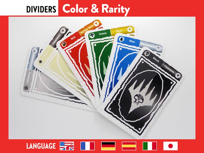 Mtg 28 DIVIDERS COLOR & RARITY Set - Magic the Gathering Tcg Trading ...