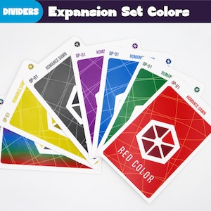 One Piece tcg Dividers UITBREIDINGSSET KLEUREN - One Piece Card Separators - Kaartspelopslagorganisatie