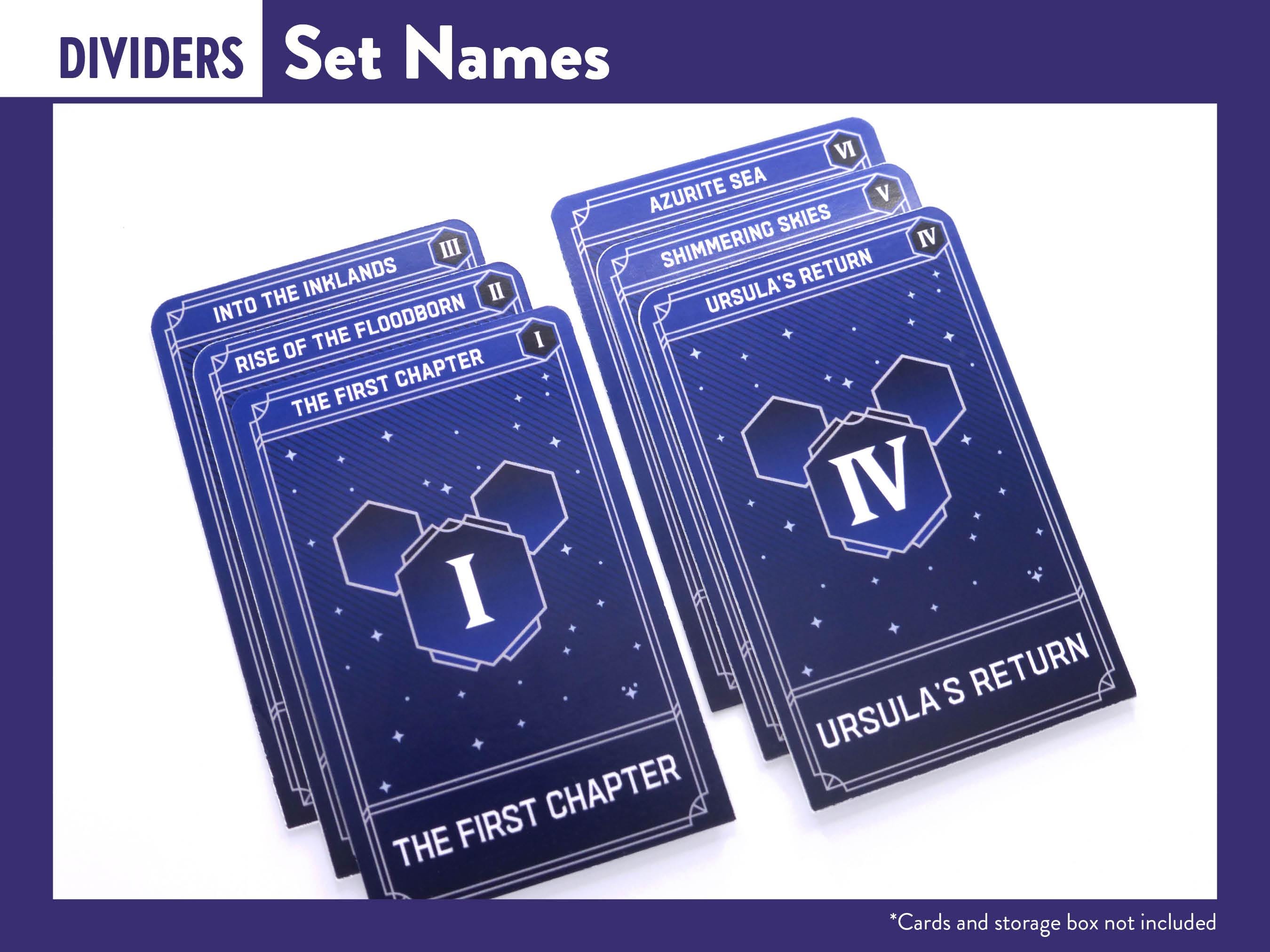 lorcana card dividers 'Set Names' Card Dividers (acrylic) compatible with Disney Lorcana TCG