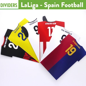LaLIGA 2025 FOOTBALL DIVIDERS - Spanish Soccer Fútbol Tcg dividers - Cardgame separators - Card storage organisation - Trading Card Game