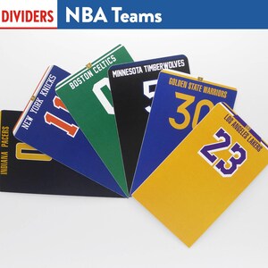 DIVISORI PER SQUADRE NBA - Separatori per carte da basket nazionali - Usa Professional Basket League Association Tcg - organizzazione dello stoccaggio/organizzazione