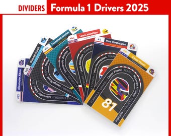 F1 2025 Fahrerkarten Trenner: Chrom Trenner für Sammelkartenspiele