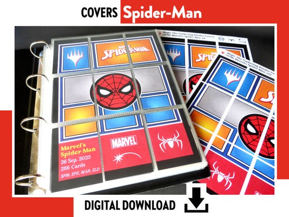 BINDER CARD Sleeves COVERS Marvel's Spider-man - Mtg Magic the Gathering  Card Organizer - Etsy