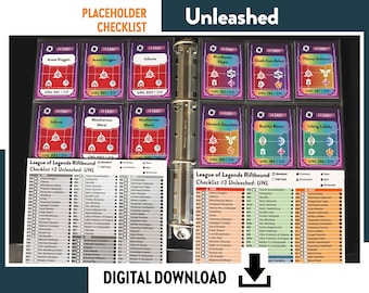 CARD BOOKLIST & PLACEHOLDERS Unleashed Riftbound League of Legends Trading Card Game Album Ordner Sammlung Organizer