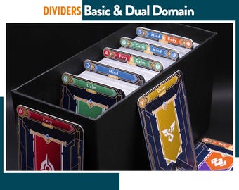 RIFTBOUND Basic & Dual COLOR DOMAIN Divider, League of Legends Trennzeichen Tcg Kartenspiel-Veranstalter