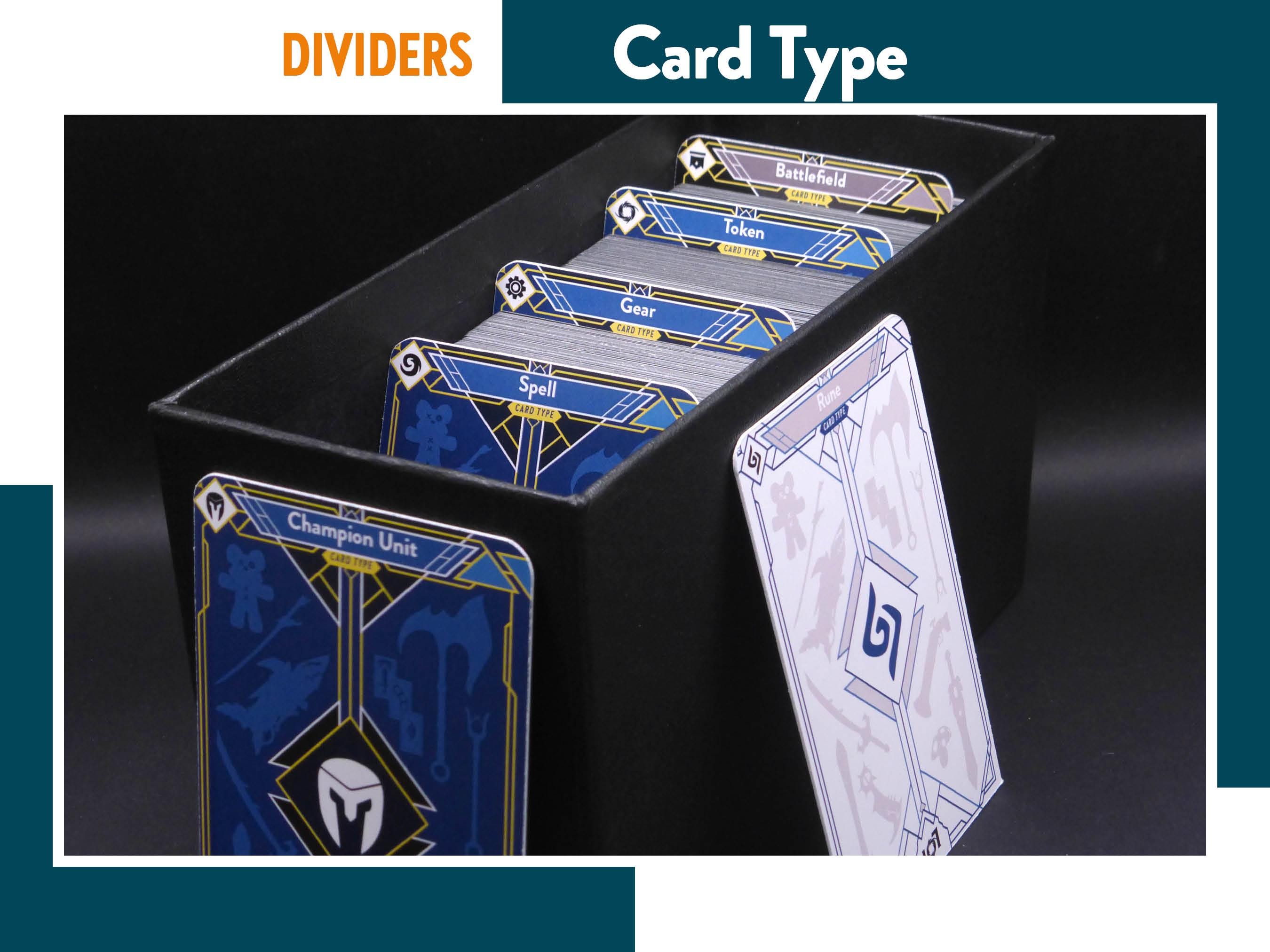 RIFTBOUND CARD TYPE Dividers, League of Legends Separators Tcg Card Game  Organizers - Etsy