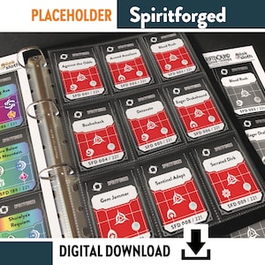 MARCADOR DE TARJETAS SPIRITFORGED Riftbound League of Legends Lista de juegos de cartas coleccionables, Organizador de colección de carpetas