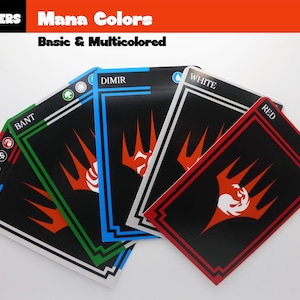 MTG Mana Colors (Básico e Multicolor/Combinaciones) - Jogo de Cartas Colecionáveis Divisores / Separadores Magic The Gathering