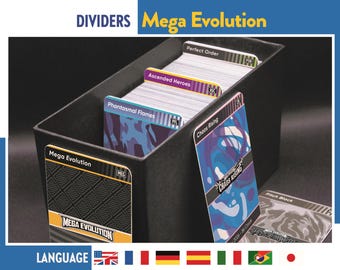 Pokémon MEGA EVOLUTION DIVIDERS Erweiterungs Set Trennzeichen Tcg Card Organizer