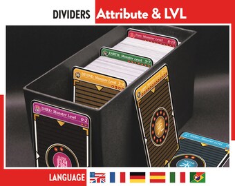 Yu-Gi-Oh! ATTRIBUTE + MONSTER Level DIVIDERS  Card separators YuGiOh tcg Organizer