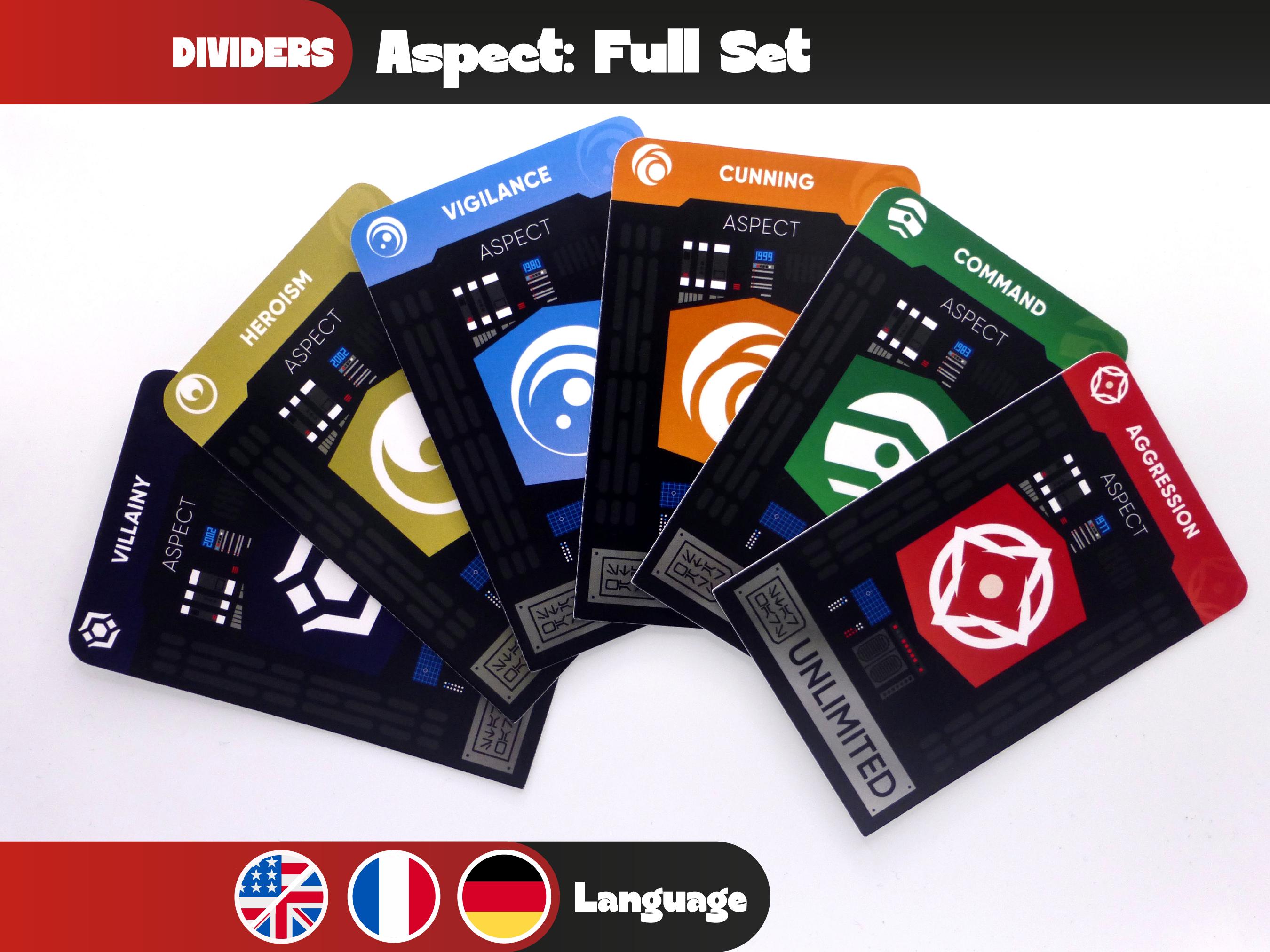 UNLIMITED ASPECT Full Set Star Wars Card Separators - Card Deck