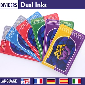 DUAL INK COLOR Trennblätter Lorcana 15 Stück Trennblätter - Lorcana Trading Card Game tcg Card Deck Divider - Lagerungsorganisation