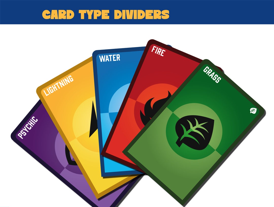 Pokémon Types Card Dividers Pokémon TCG Etsy Canada