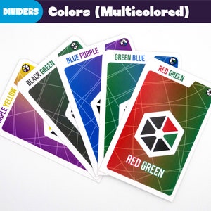 one piece tcg 15 DIVIDERS MULTICOLOR - One Piece Card Separators - Card deck storage organization