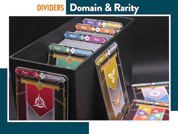 riftbound card rarities DOMAIN Color & RARITY Dividers, League of Legends Separators Tcg Card Game Organizers New Card Rarity Arriving in