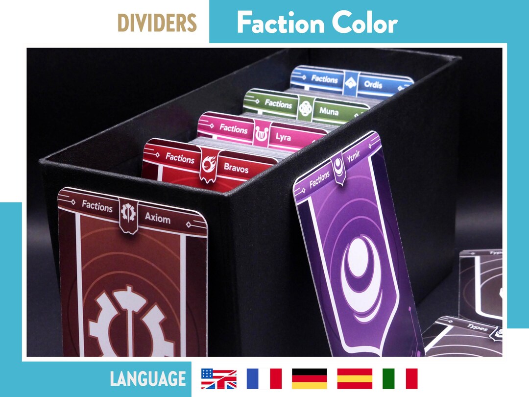 ALTERED FACTION COLOR Dividers Deck Box Separators Tcg Card Game ...