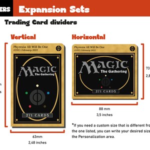 MTG Expansion Set - Trading Card Game Dividers / Separators Magic the ...