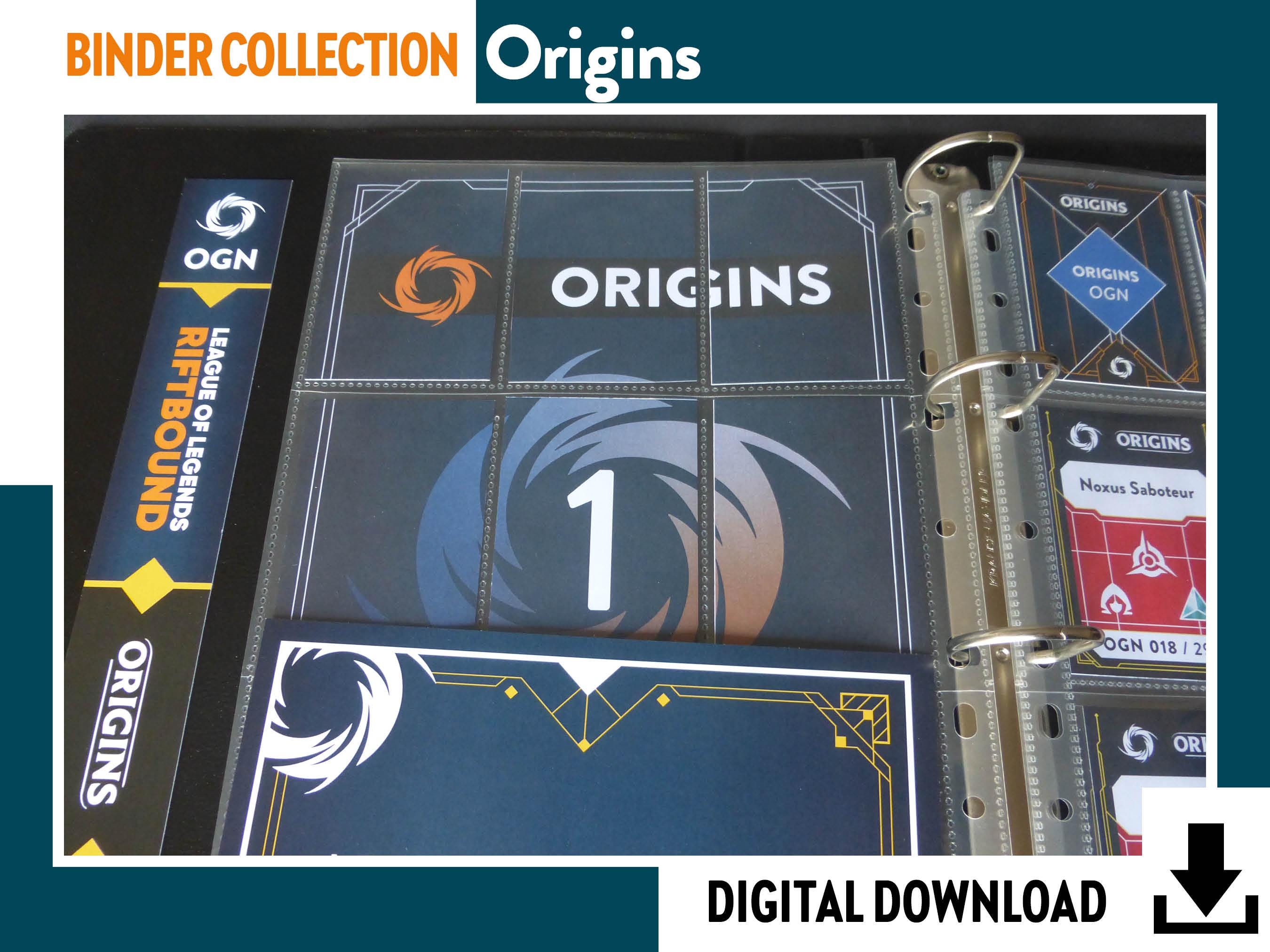 BINDER COLLECTION ORIGINS Riftbound League of Legends - Checklist ...