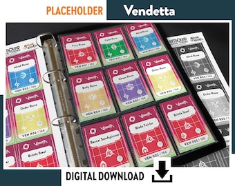 CARD PLACEHOLDER VENDETTA Riftbound League of Legends Trading Card Game List, Binder collection organizer