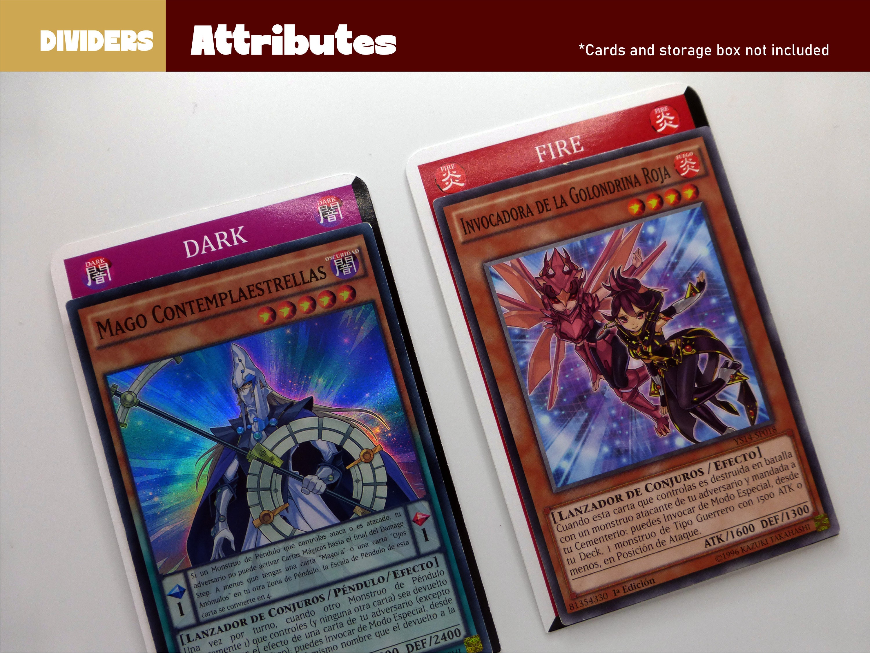 Yu-gi-oh Attributes - Card Dividers / Separators - Etsy