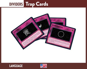 Yu-Gi-Oh! TRAP CARD - Trading Card Game Divider / Trenner YuGiOh TKG