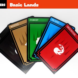MTG Basic Lands - Trading Card Game Dividers / Separators Magic The Gathering