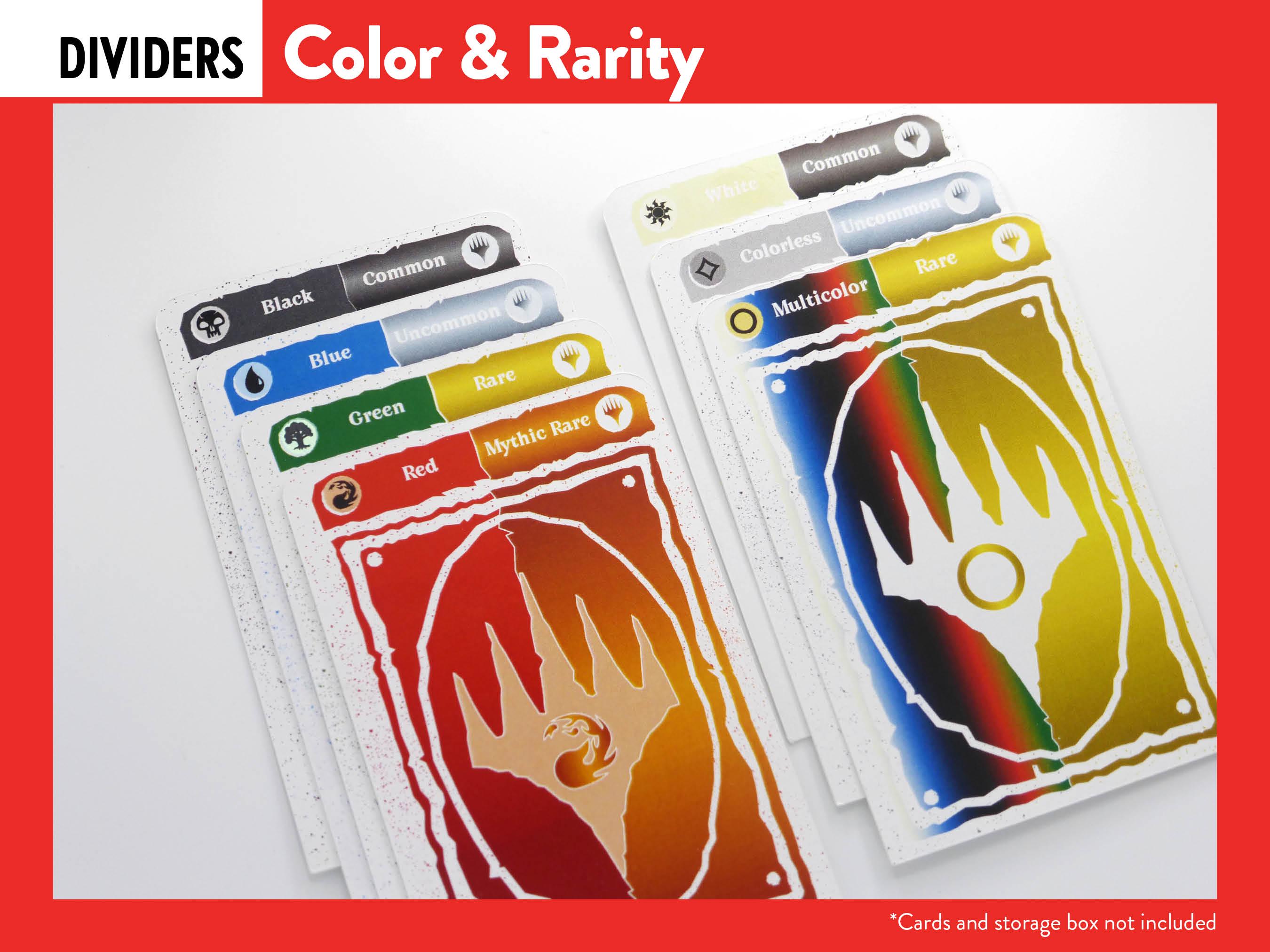 Mtg 28 DIVIDERS COLOR & RARITY Set - Magic the Gathering Tcg Trading ...