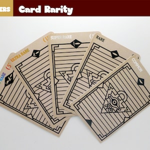 May include: Five trading cards with different rarities: Starlight Rare, Ultra Rare, Super Rare, Rare, and Common. Each card features a black and white illustration of an eye inside a triangle.