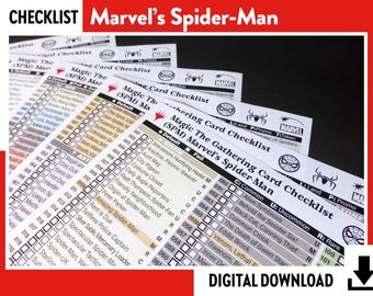 CARD CHECKLIST Marvel's Spider-man - Mtg Magic the Gathering Card List Binder Organizer - Etsy CARD CHECKLIST Marvel's Spider-man - Mtg Magic the Gathering Card List Binder Organizer - Etsy