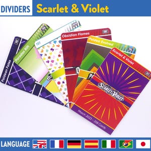 Pokémon 20-verdelers SCARLET & VIOLET Sets Pokémon Tcg-verdelers - Kaartspelscheidingstekens - Opbergruimte voor kaarten