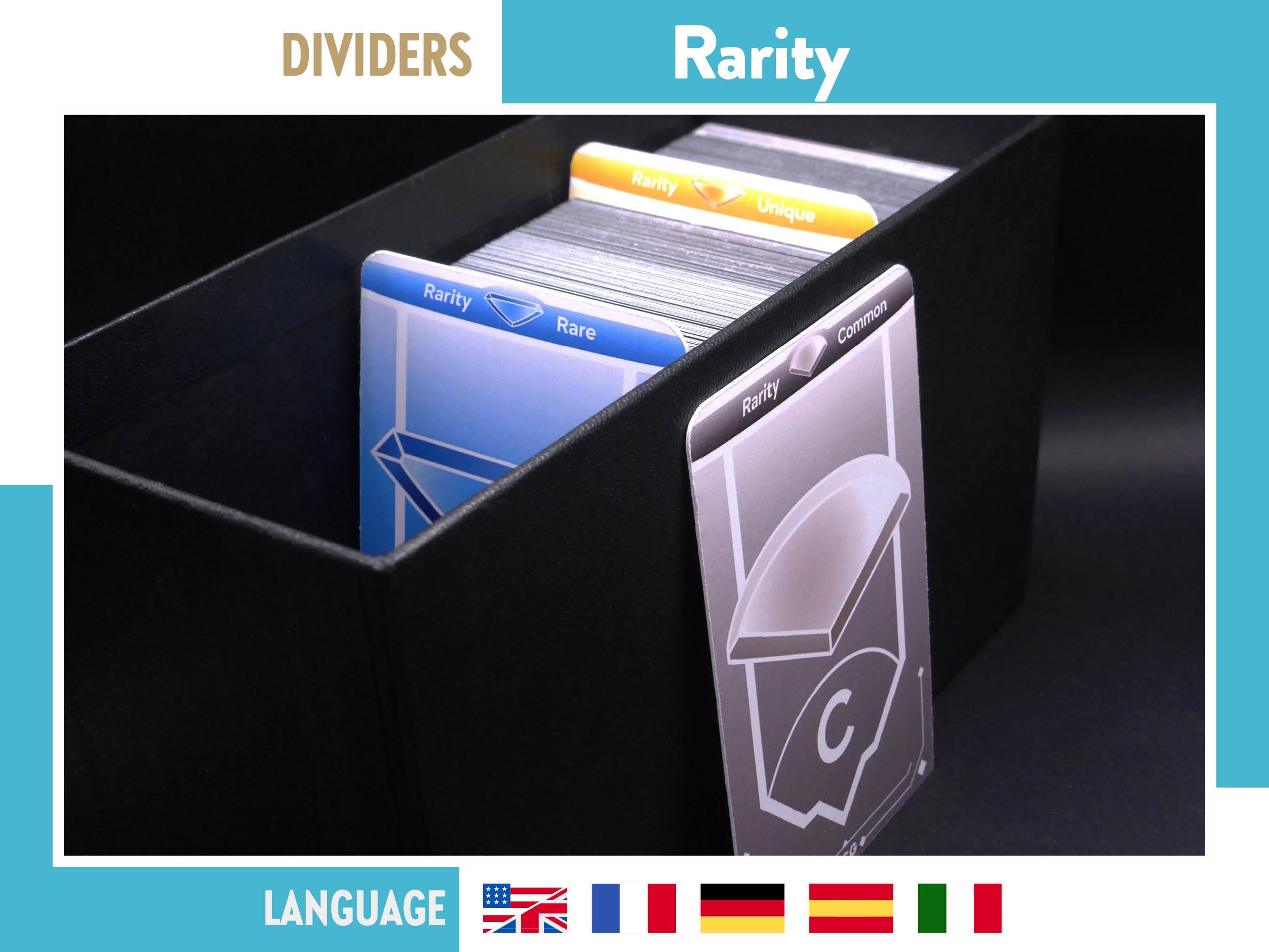 ALTERED CARD RARITY Dividers Deck Box Separators Tcg Card Game ...
