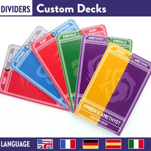 DIVISORI PER MAZZI PERSONALIZZATI Separatori Lorcana - Divisori per mazzi di carte da gioco di carte collezionabili Lorcana tcg - Organizzazione/organizzazione dello stoccaggio