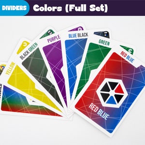 One Piece tcg 22 DIVIDERS COLOR FULL Set - One Piece Card Separators - Card deck storage organization