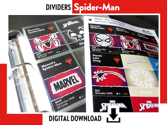 BINDER DIVIDERS Marvel's Spider-man - Mtg Magic the Gathering
