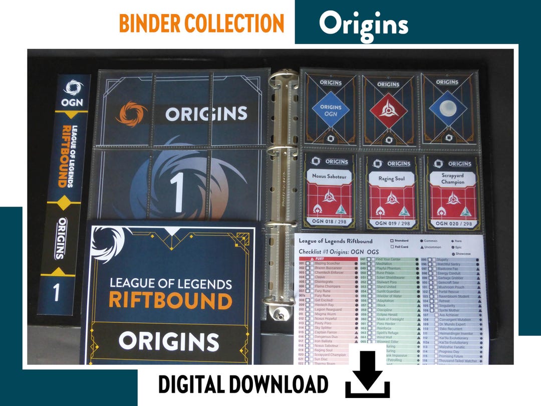 league of legends card binder TopDeck 200 TopLoader - 9 Pocket Binder Album - TCG Secure Storage Sleeves - Compatible with Yugioh, Magic the Gathering, Pokemon and More BINDER COVERS Origins - Riftbound