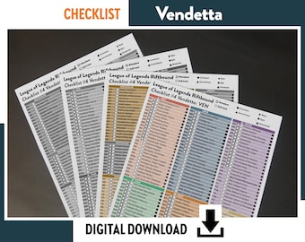 CARD CHECKLIST VENDETTA Riftbound League of Legends Trading Card Game album Binder Collection organizer