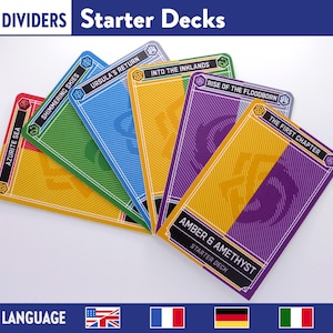 DIVISORI PER MAZZI INIZIALI Lorcana 17 pezzi Separatori - Lorcana Gioco di Carte Collezionabili tcg Divisore per mazzi di carte - Organizzazione/organizzazione dello stoccaggio