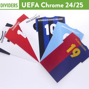 UEFA LEAGUE CHROME Dividers - Europa League Champions Soccer Fútbol Tcg dividers  Cardgame separators Storage organisation Trading Card Game