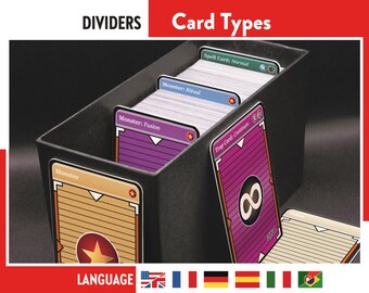 Yu-Gi-Oh! CARD TYPE DIVIDERS Separators YuGiOh tcg Organizer