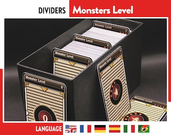 Yu-Gi-Oh! MONSTER LEVEL DIVIDERS  Card separators YuGiOh tcg Organizer