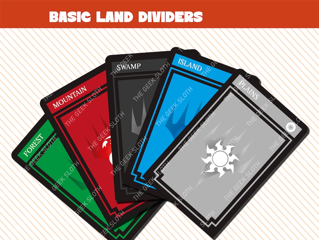 MTG Basic Lands Card Dividers Magic the Gathering - Etsy
