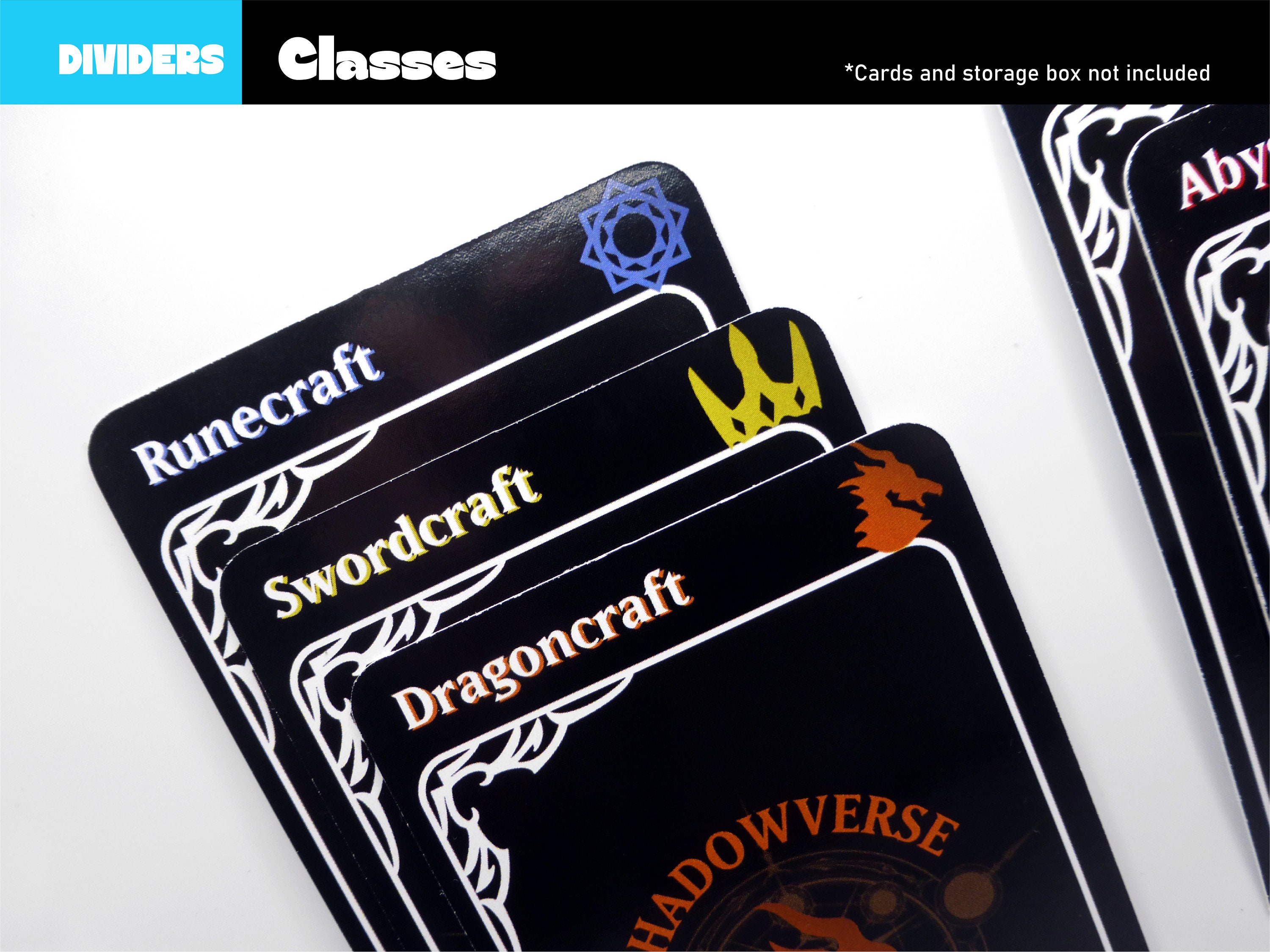 Shadowverse Evolve Classes Dividers- Trading Card Game Separators