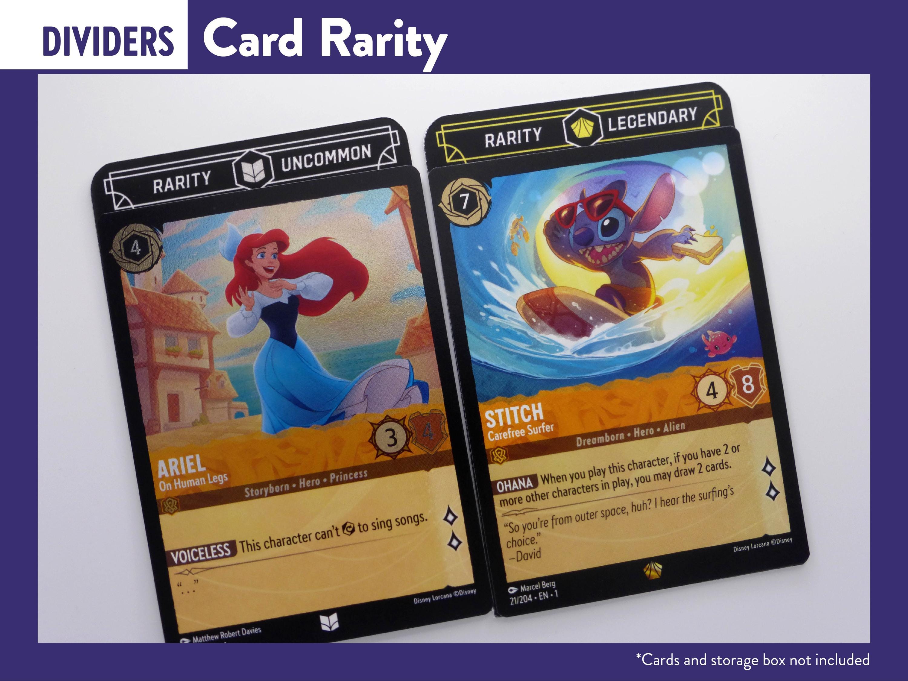 CARD RARITY DIVIDERS Lorcana Trading Card Game Tcg Deck Separators Storage  Organisation / Organization - Etsy