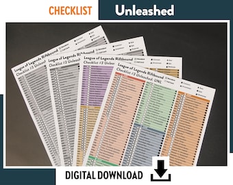Card Checklist Unleashed Riftbound League of Legends Trading Card Game Album Sammelmappe Sammel-Organizer
