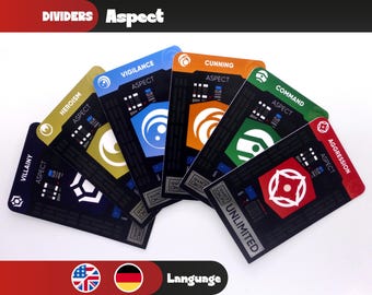 UNLIMITED ASPECT COLOR Dividers Star Wars Unlimited Card Deck Separators Aufbewahrungsorganisation