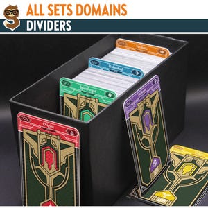 RIFTBOUND all SETS DOMAIN Color Dividers, League of Legends Separators Tcg Card Game Organizers