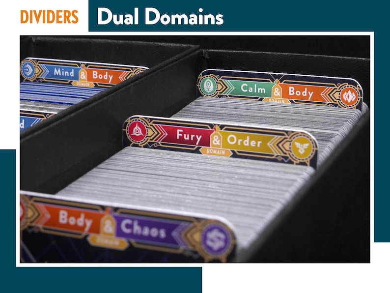 RIFTBOUND DUAL DOMAIN Color Dividers, League of Legends Separators Tcg ...