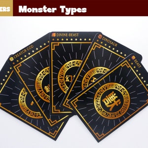 Yu-Gi-Oh Monster Type - Divisori / separatori del gioco di carte collezionabili YuGiOh TCG